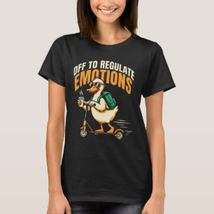 T-shirt Pour réguler les émotions drôle de scooter d'oie M