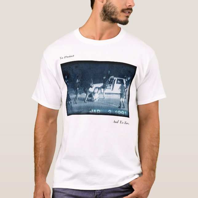 T-shirt Pour se protéger et servir (Devant)