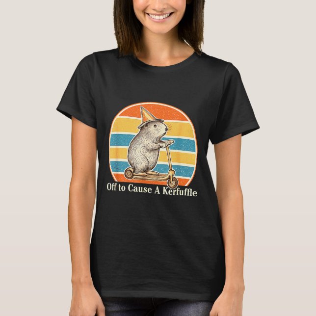 T-shirt Pour semer la pagaille drôle de scooter de marmott (Devant)