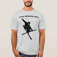 Pour skieurs Ski Trick Black Silhouette Graphique