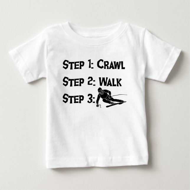 T-shirt pour skis à pas de bébé (Devant)