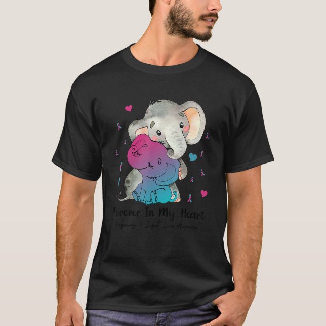 T-shirt Pour toujours Dans Mon Coeur Grossesse bébé Défens (Devant)
