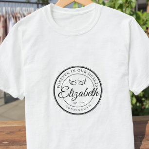 T-shirt Pour toujours dans nos coeurs Funérailles Mémorial