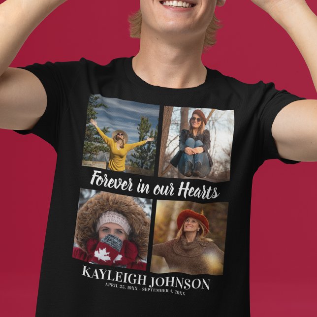 T-shirt Pour toujours dans nos coeurs | Mémorial du collag (Créateur téléchargé)
