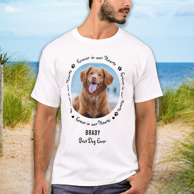 T-shirt Pour toujours dans nos coeurs Pet Loss Pet Photo M (Créateur téléchargé)