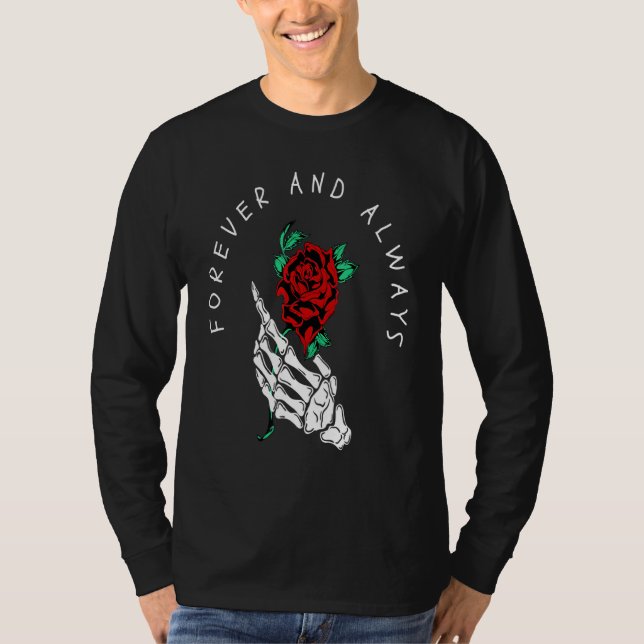 T-shirt Pour Toujours Et Toujours Manger Rosen Skeleton Ta (Devant)