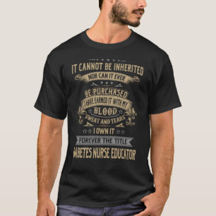 T-shirt Pour toujours titre Infirmière du diabète éducateu