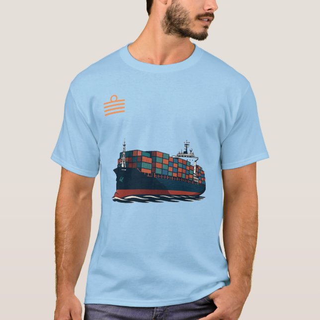 T-shirt Pour tous les capitaines sur le conteneur (Devant)