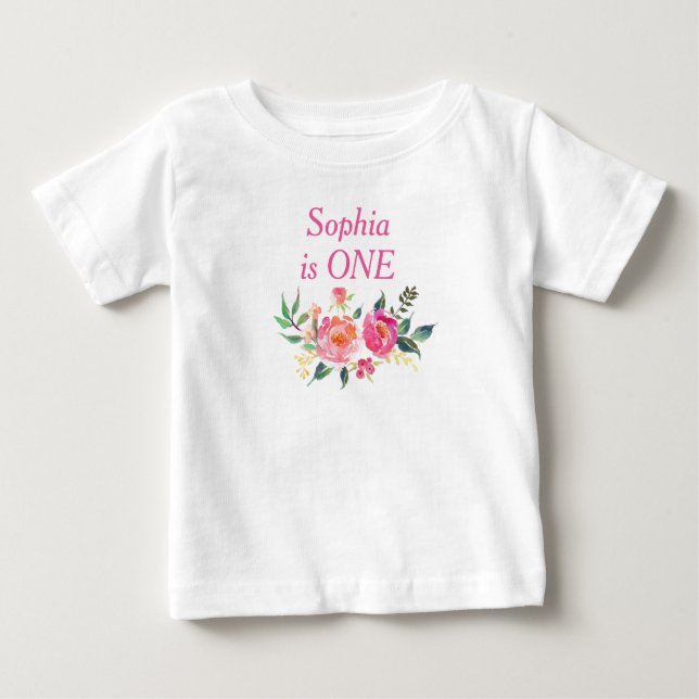 T-Shirt pour tout-petit avec monogramme et âge (Devant)