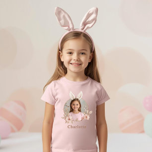T-Shirt pour tout-petit avec photo de lapin de Pâq