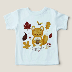 T-shirt pour tout-petit écureuil Kawaii automne co