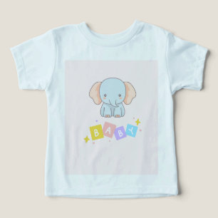 T-shirt pour tout-petit éléphant mignon   Tee bébé
