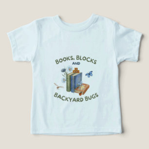 T-shirt pour tout-petit Livres, Blocs et Insectes