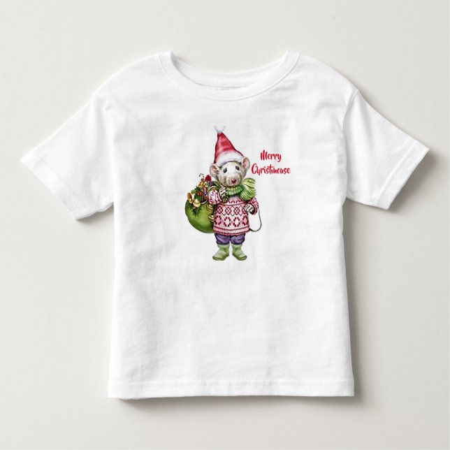 T-Shirt pour tout-petit Merry Christmouse (Devant)