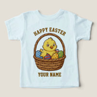 T-shirt pour tout-petit Poussin de Pâques | Nom pe