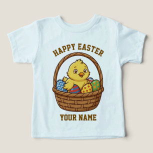 T-shirt pour tout-petit Poussin de Pâques Nom pe