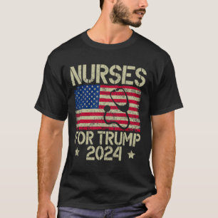 T-shirt Pour Trump 2024 Drapeau américain Trump Drapeau am