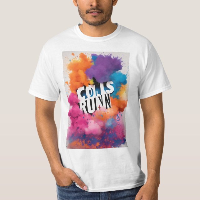T-shirt pour un événement d'exécution couleur. (Devant)