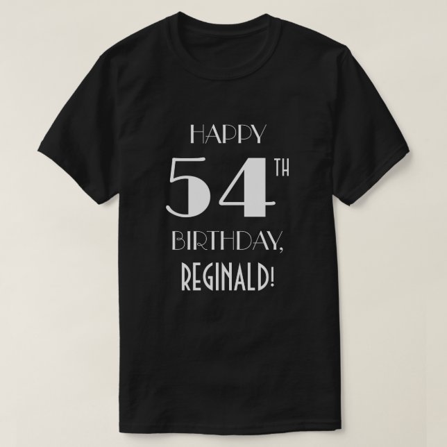 T-Shirt pour une fête d'anniversaire de 54 ans - S (Design devant)