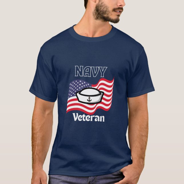 T-shirt pour vétéran de la marine (Devant)