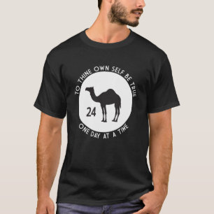 T-shirt Pour vous-même être vrai - Logo blanc et noir