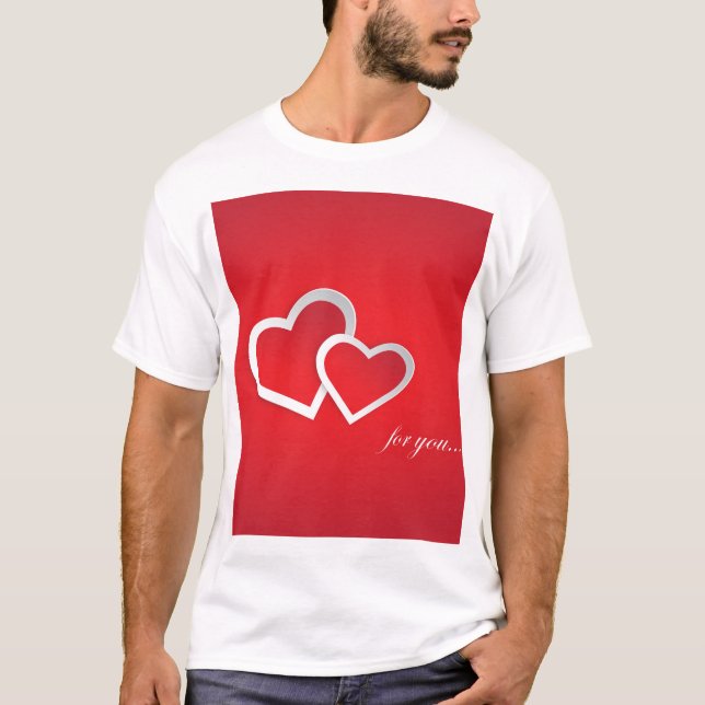T-shirt Pour vous Valentine's Day Hearts Design (Devant)