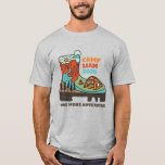 T-shirt pour week-end entre mecs enterrement de vi<br><div class="desc">Dernier voyage de camping avant le mariage! Ajoutez ces chemises assorties à votre enterrement de vie de garçon camping / randonnée! Modifiez avec le nom et les détails du marié. Ce design présente une illustration d'une scène de camping à l'intérieur d'une botte de randonnée.</div>