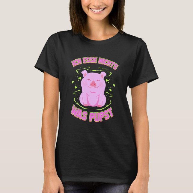T-shirt Pourceau Ami Animal Végétalien Végétalien (Devant)