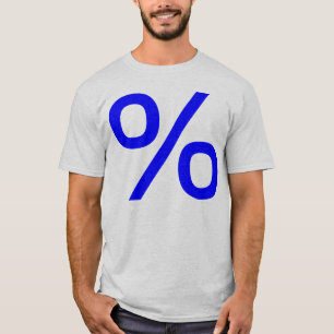 T-shirt Pourcentage - bleu