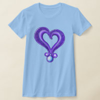 T-shirt Pourcentage de coeur violet KiniArt