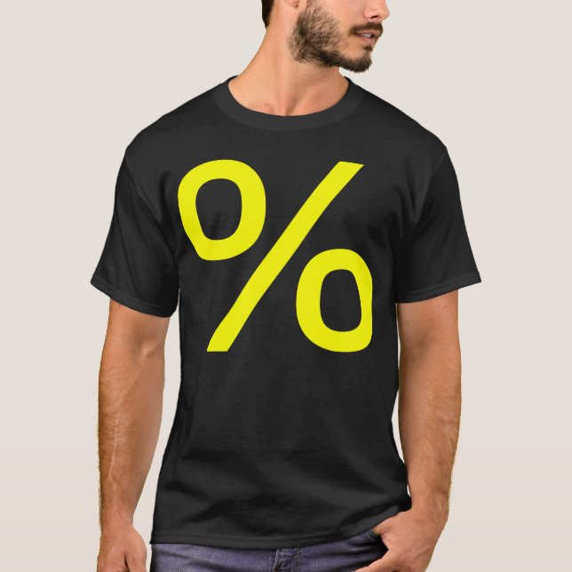 T-shirt Pourcentage - Jaune (Devant)