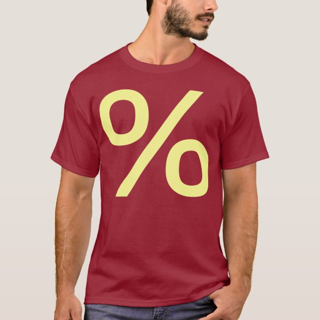 T-shirt Pourcentage - jaune pâle (Devant)