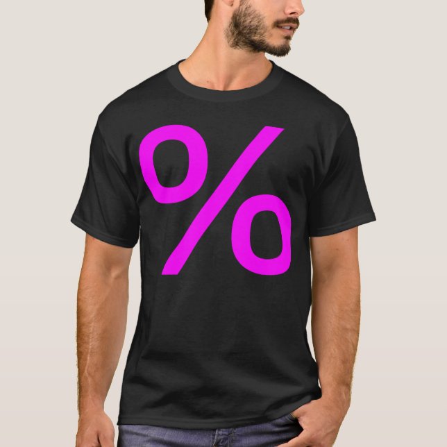 T-shirt Pourcentage - Magenta (Devant)