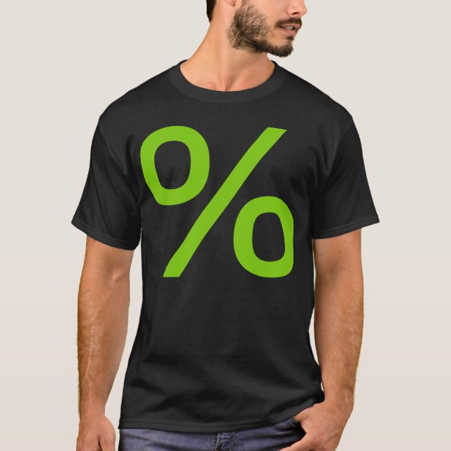 T-shirt Pourcentage - Martian Green (Devant)