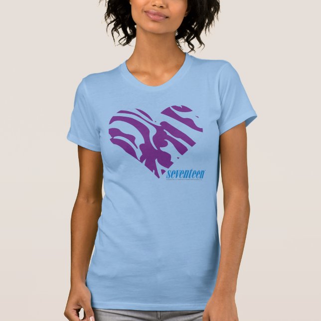 T-shirt Pourpre 2 de zèbre (Devant)