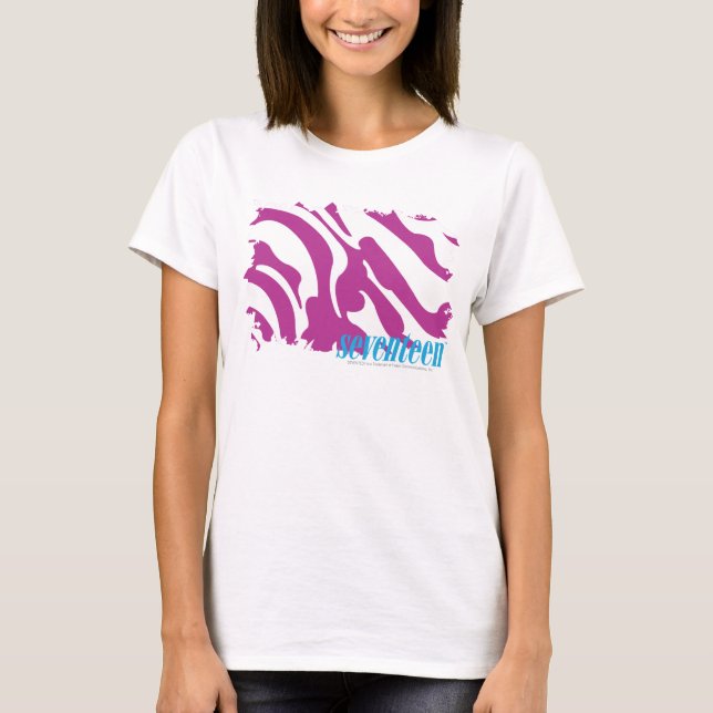T-shirt Pourpre 3 de zèbre (Devant)