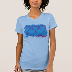 T-shirt Pourpre-Aqua 4 de damassé