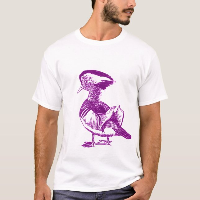 T-shirt pourpre de canard (Devant)