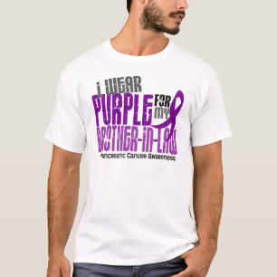 T-shirt Pourpre de Cancer pancréatique pour mon beau-frère