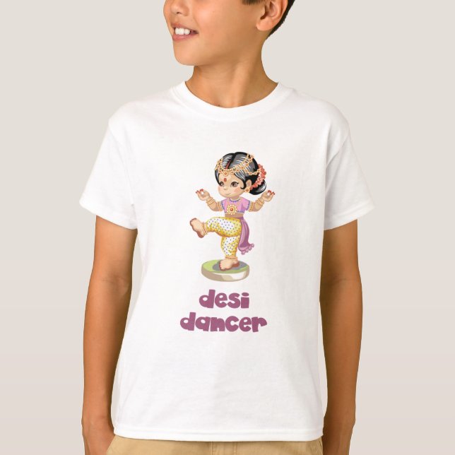 T-shirt Pourpre de danseur de Desi (Devant)