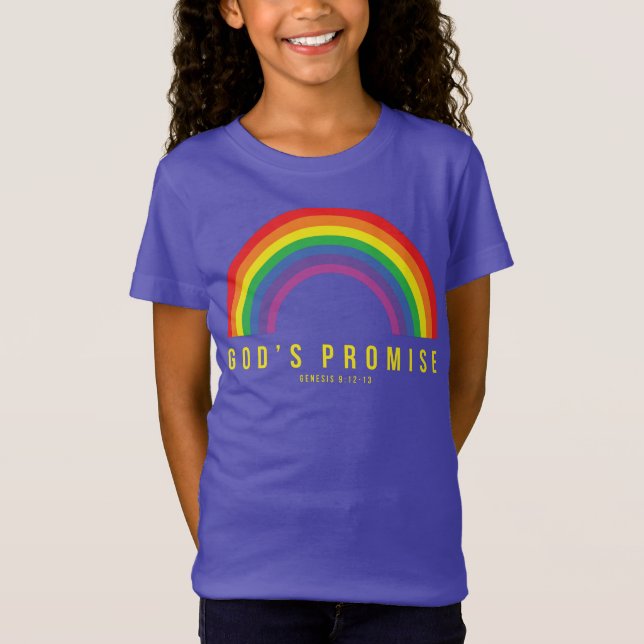 T-Shirt pourpre de la fille - Promesse des dieux a (Devant)