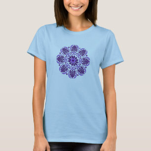 T-shirt pourpre de mandala de Lotus