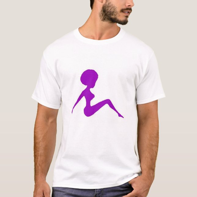 T-shirt pourpre de silhouette (Devant)