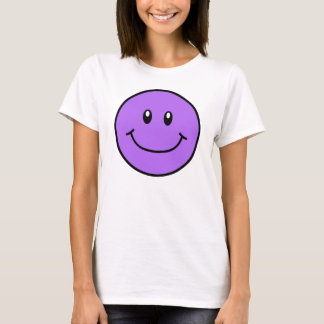 T-shirt Pourpre de sourire 0001 de chemise de visage