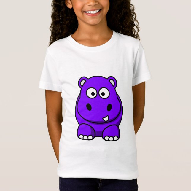 T-Shirt Pourpre d'hippopotame (Devant)