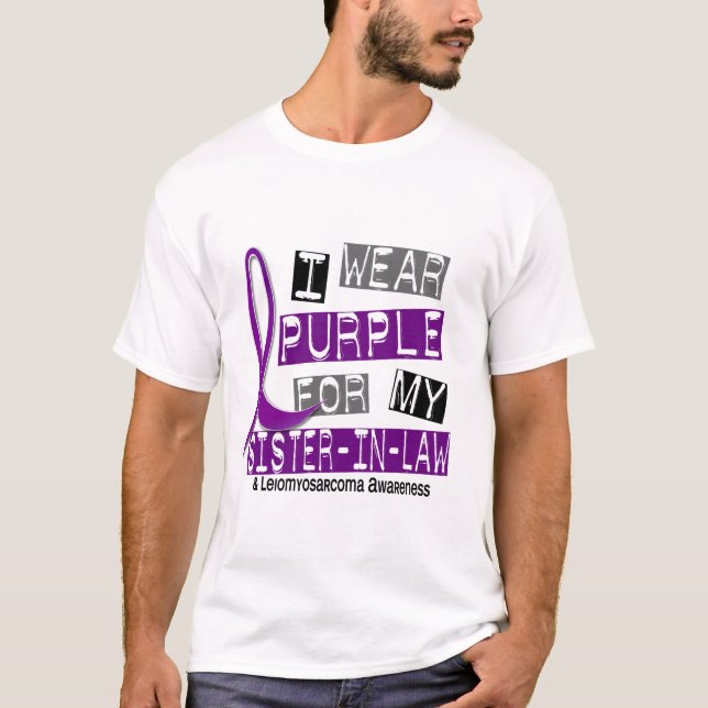 T-shirt Pourpre d'usage du LÉIOMYOSARCOME I pour ma (Devant)