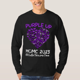 T-shirt Pourpre en avril mois enfant militaire MOMC Milit
