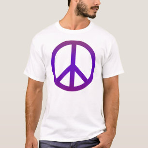 T-shirt Pourpre foncé de symbole de paix