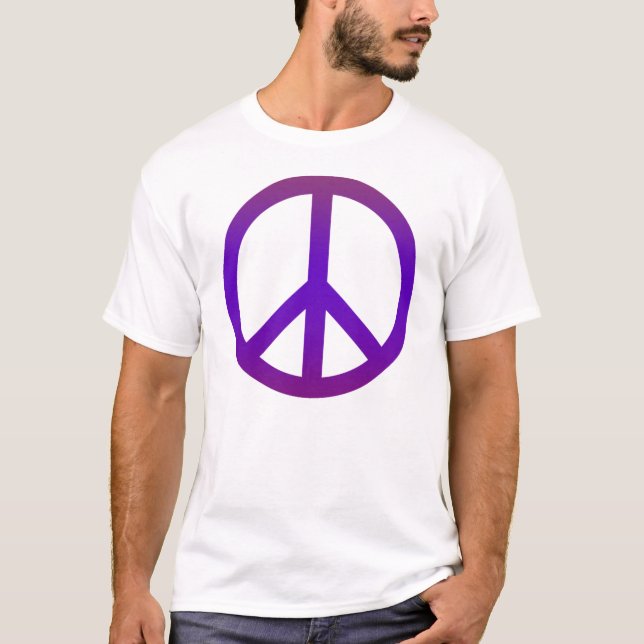 T-shirt Pourpre foncé de symbole de paix (Devant)