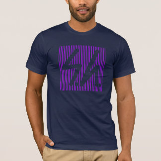 T-shirt Pourpre gris d'inverse de logo de Saluki